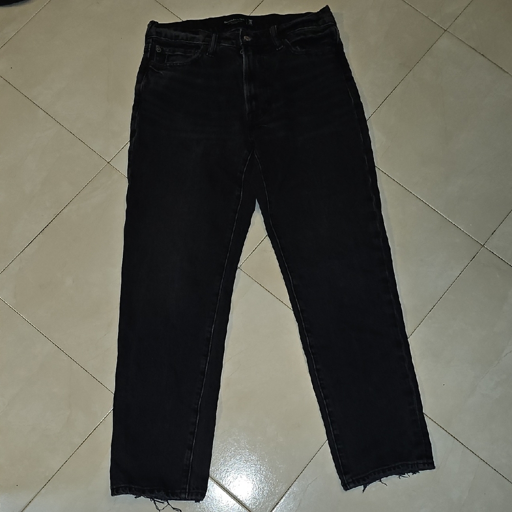 Abercrombie & Fitch Men's Black Straight Jeans